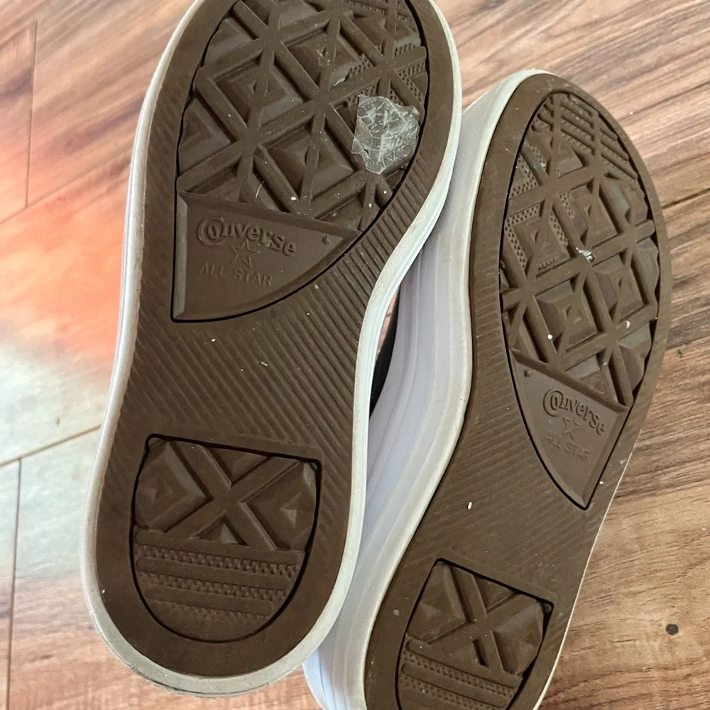 Converse High-Top Platform Sneakers in Sage Green and White